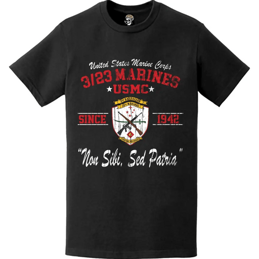 3rd Battalion 23rd Marines Since 1942 USMC Unit Legacy Distressed T-Shirt Tactically Acquired   