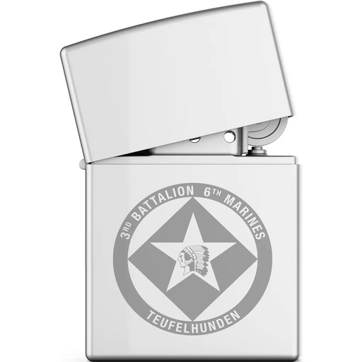3rd Battalion, 6th Marines (3/6) Engraved Zippo Lighter Tactically Acquired   