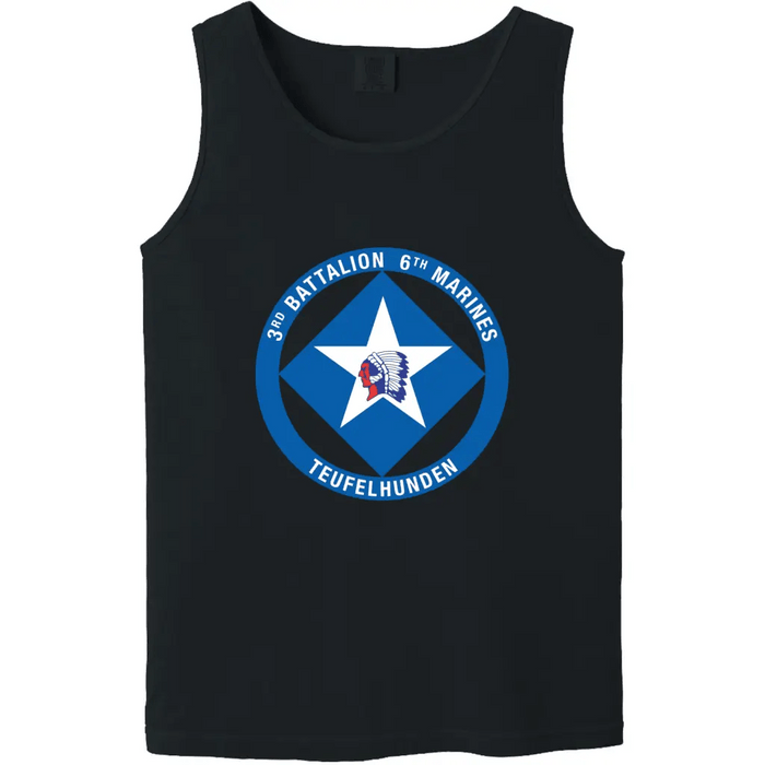 3rd Battalion, 6th Marines (3/6) Unit Logo Emblem Tank Top Tactically Acquired   