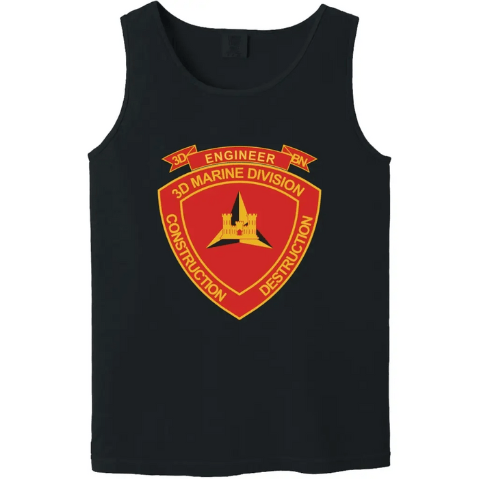 3rd Combat Engineer Battalion (3rd CEB) Unit Logo Emblem Tank Top Tactically Acquired   