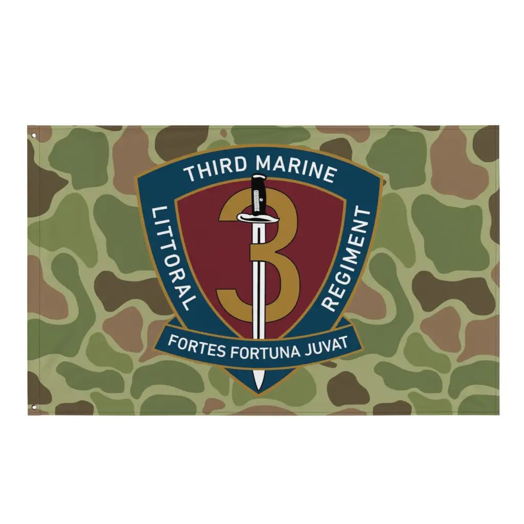 3rd Marine Littoral Regiment Logo Frog Skin Camo 3x5 ft Flag ...