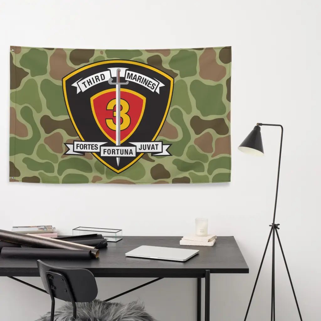 3rd Marine Regiment Frogskin Camo Flag Tactically Acquired   