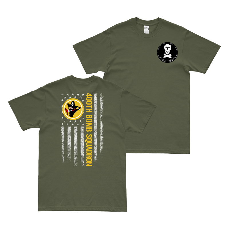 Double-Sided 400th Bomb Squadron American Flag T-Shirt