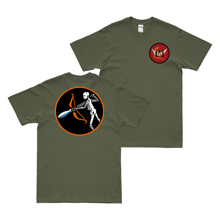 Double-Sided 416th Bomb Squadron - 99th BG T-Shirt Tactically Acquired Military Green Clean Small