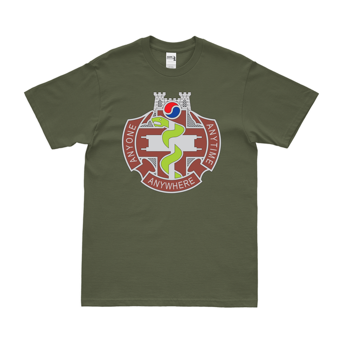 U.S. Army 421st Medical Battalion T-Shirt Tactically Acquired Military Green Clean Small