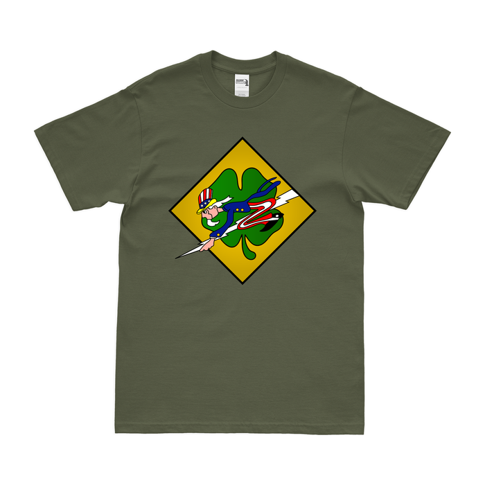 432nd Fighter Squadron WW2 Logo T-Shirt Tactically Acquired Military Green Clean Small