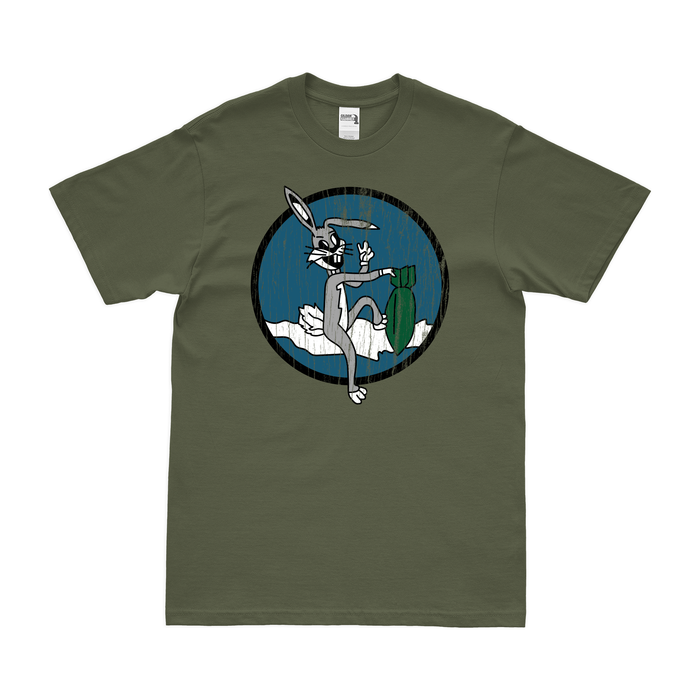 440th Bombardment Squadron WW2 T-Shirt Tactically Acquired Military Green Distressed Small