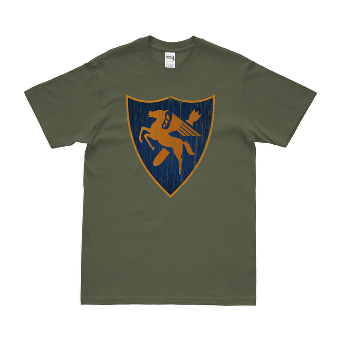 449th Bombardment Group WW2 Logo T-Shirt Tactically Acquired Military Green Distressed Small