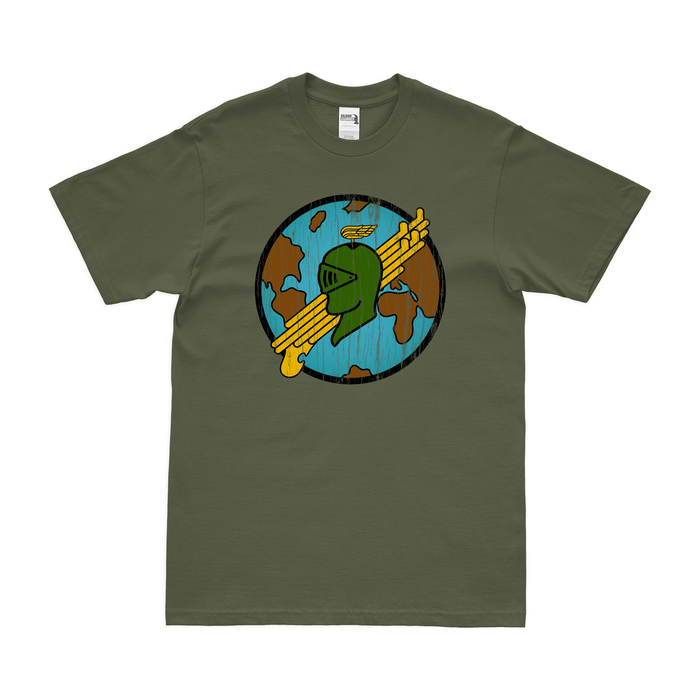 450th Bomb Group WW2 Logo T-Shirt Tactically Acquired Military Green Distressed Small