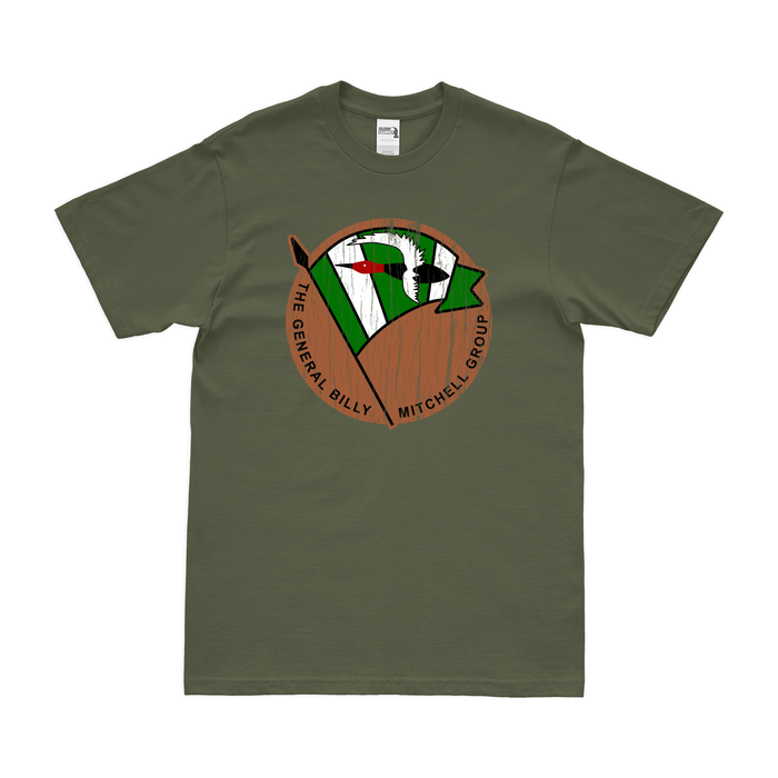 468th Bombardment Group Logo T-Shirt Tactically Acquired Military Green Distressed Small