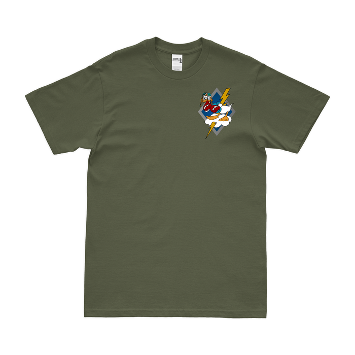 476th Fighter Group WW2 Left Chest Emblem T-Shirt Tactically Acquired Military Green Clean Small