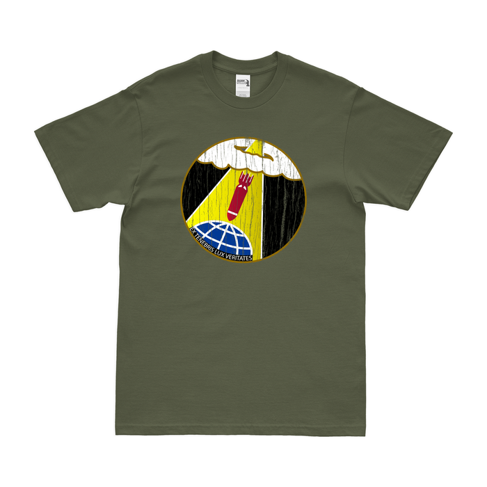 489th Bombardment Group WW2 T-Shirt Tactically Acquired Military Green Distressed Small