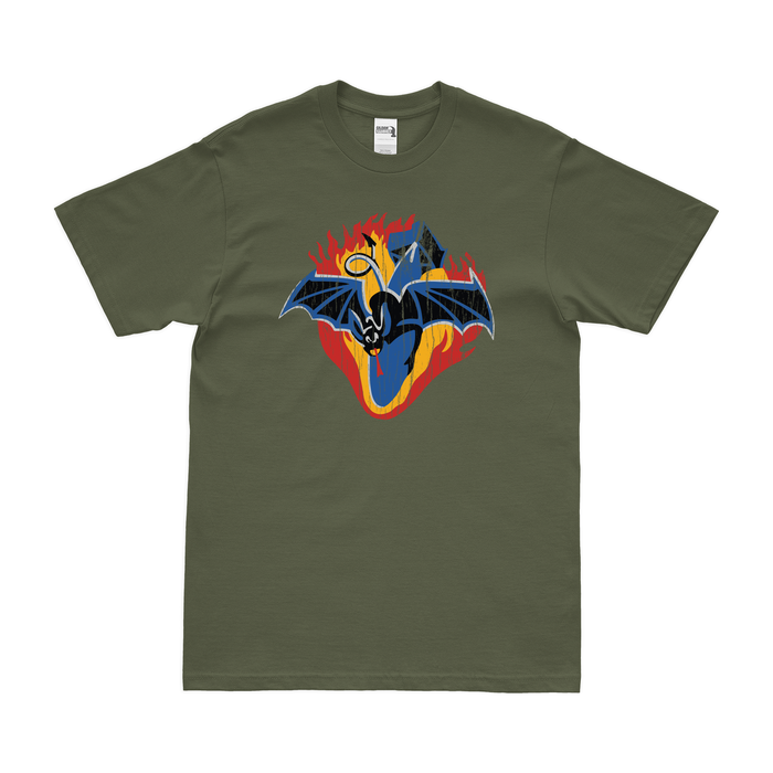 499th Bombardment Squadron WW2 USAAF T-Shirt Tactically Acquired Military Green Distressed Small