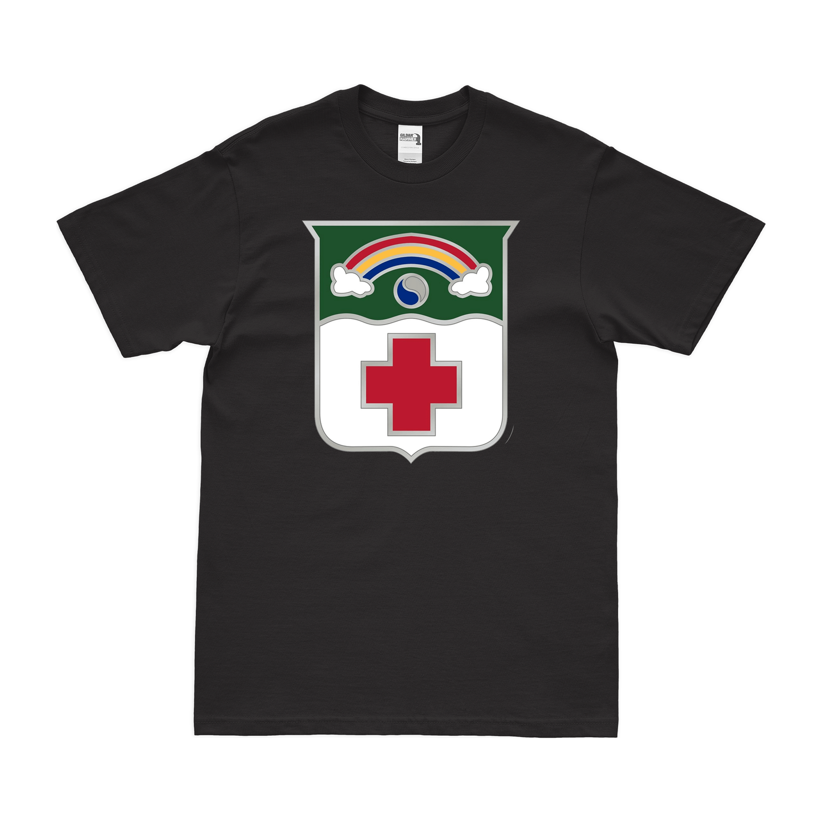 U.S. Army 50th Medical Battalion T-Shirt Tactically Acquired Black Clean Small