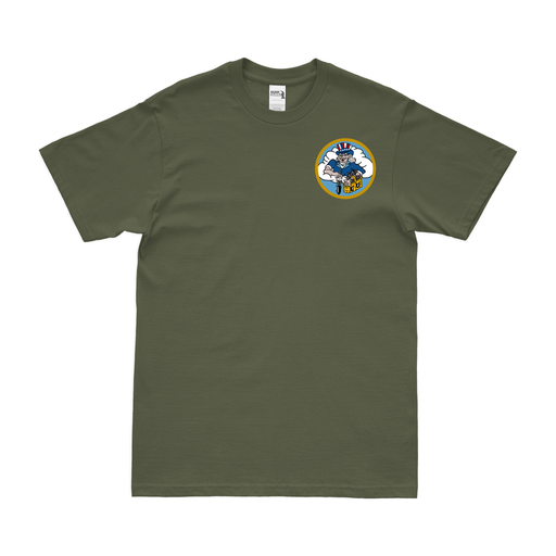 524th Bomb Squadron WW2 Left Chest Emblem T-Shirt Tactically Acquired Military Green Clean Small