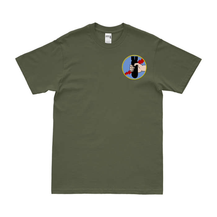 525th Bomb Squadron WW2 Left Chest Emblem T-Shirt Tactically Acquired Military Green Clean Small