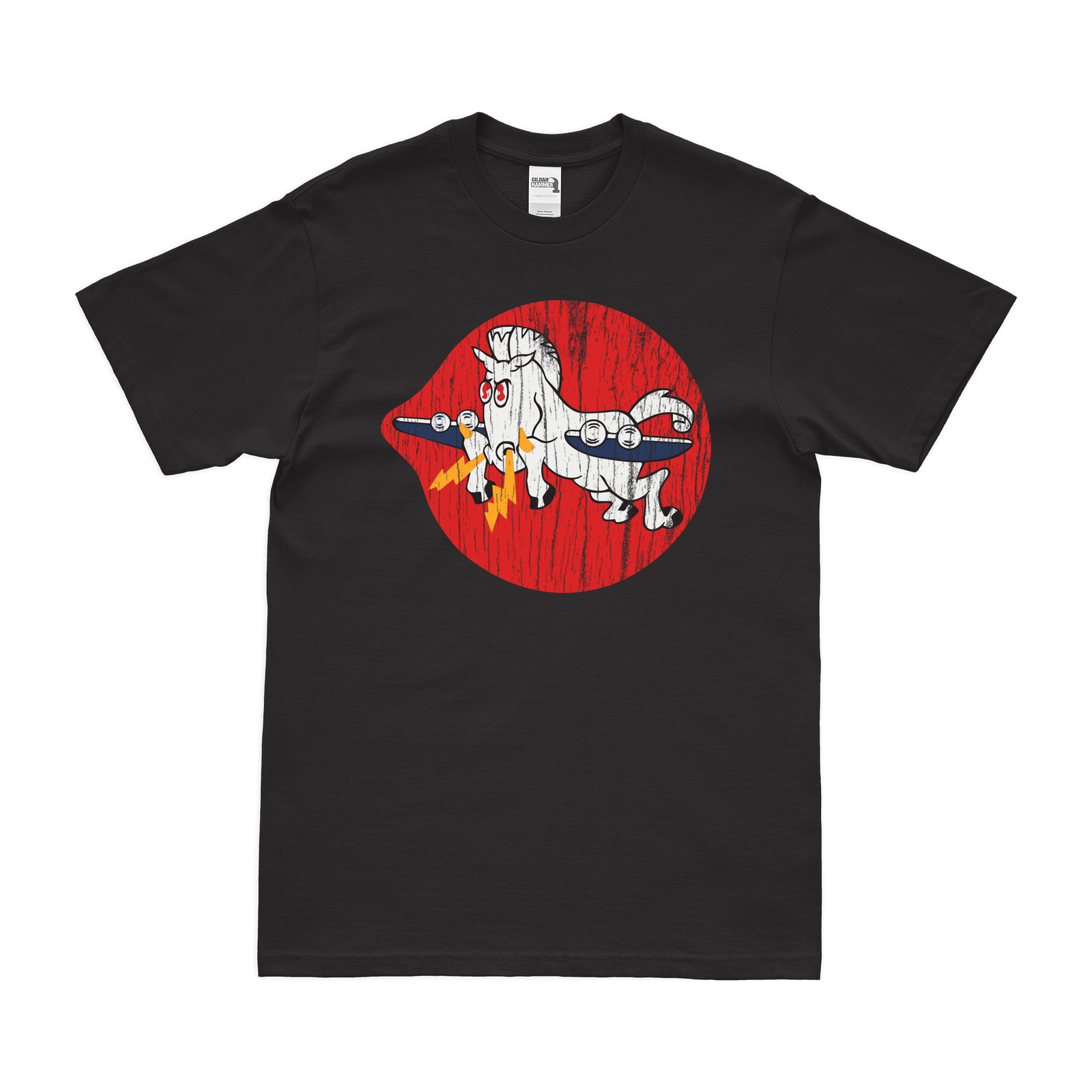 532nd Bombardment Squadron WW2 USAAF T-Shirt Tactically Acquired Black Distressed Small