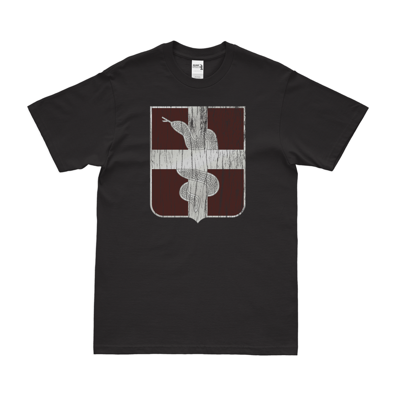 U.S. Army 57th Medical Battalion T-Shirt Tactically Acquired Black Distressed Small