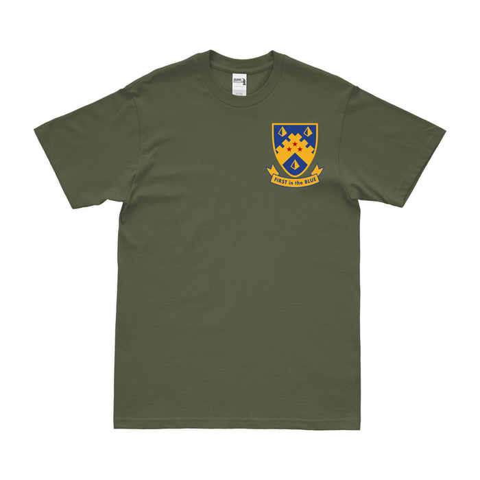 57th Fighter Group WW2 Left Chest Emblem T-Shirt Tactically Acquired Military Green Clean Small