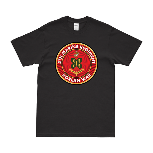 5th Marine Regiment Korean War Legacy T-Shirt Tactically Acquired Black Clean Small