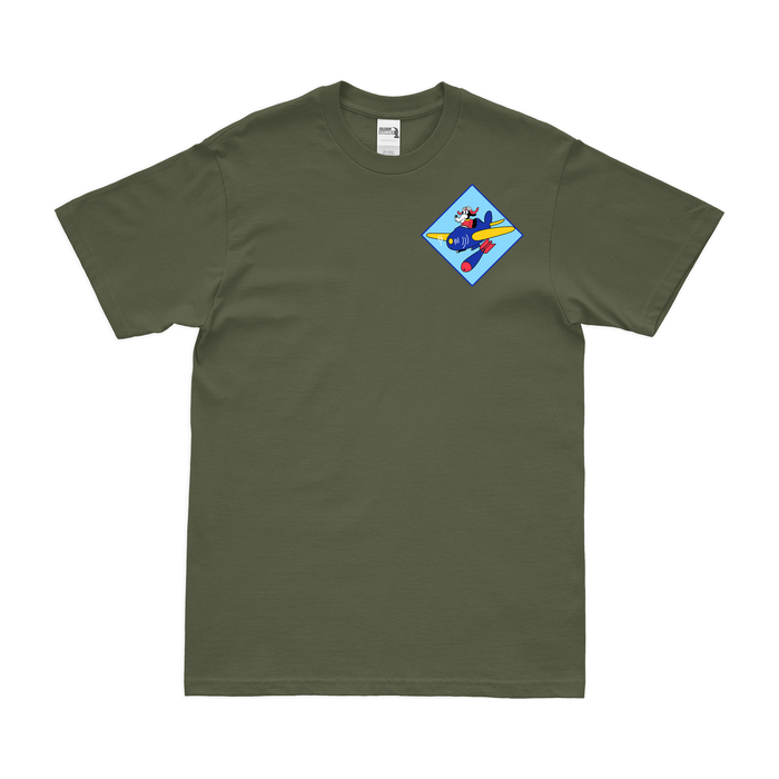 616th Bomb Squadron Left Chest Emblem T-Shirt Tactically Acquired Military Green Small 