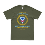617th Bomb Squadron Tuskegee Airmen WW2 Legacy T-Shirt Tactically Acquired Military Green Distressed Small
