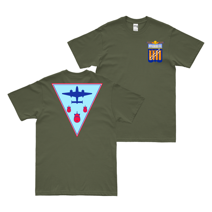 Double-Sided 617th Bomb Squadron WW2 T-Shirt Tactically Acquired Military Green Small 