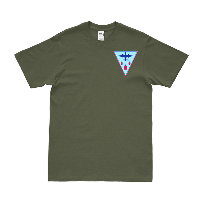 617th Bomb Squadron Left Chest Emblem T-Shirt Tactically Acquired Military Green Small 