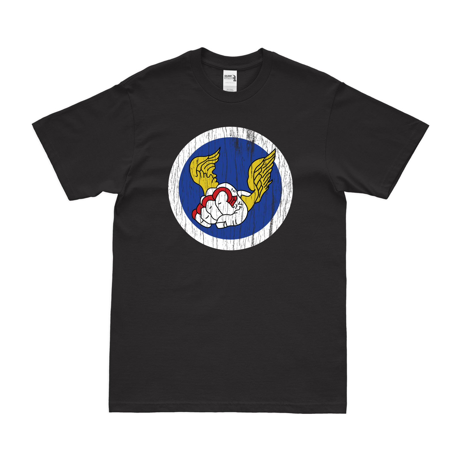 644th Bombardment Squadron WW2 USAAF T-Shirt Tactically Acquired Black Distressed Small