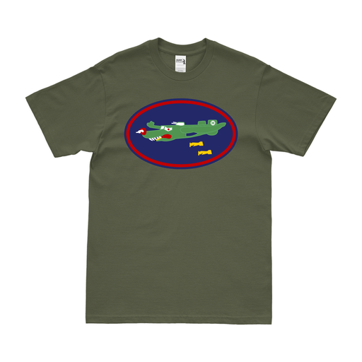 705th Bombardment Squadron WW2 T-Shirt Tactically Acquired Military Green Clean Small