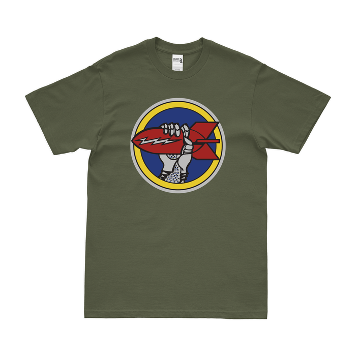 712th Bombardment Squadron WW2 USAAF T-Shirt Tactically Acquired Military Green Clean Small