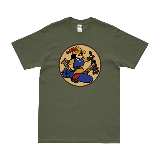 713th Bombardment Squadron WW2 USAAF T-Shirt Tactically Acquired Military Green Clean Small