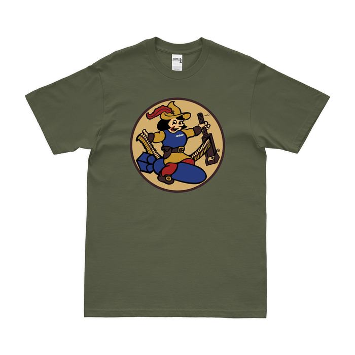 713th Bombardment Squadron WW2 USAAF T-Shirt Tactically Acquired Military Green Clean Small