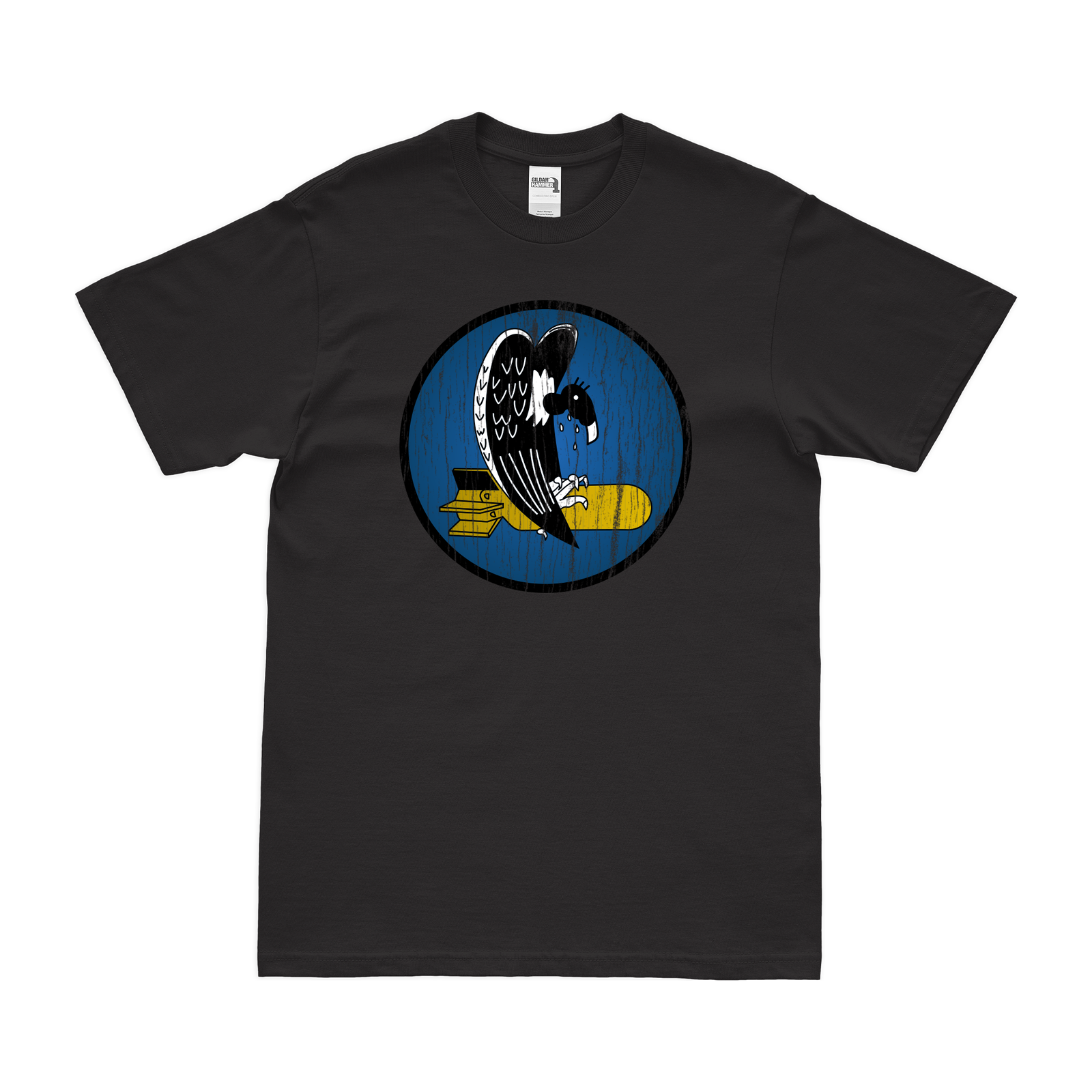 740th Bombardment Squadron WW2 USAAF T-Shirt Tactically Acquired Black Distressed S
