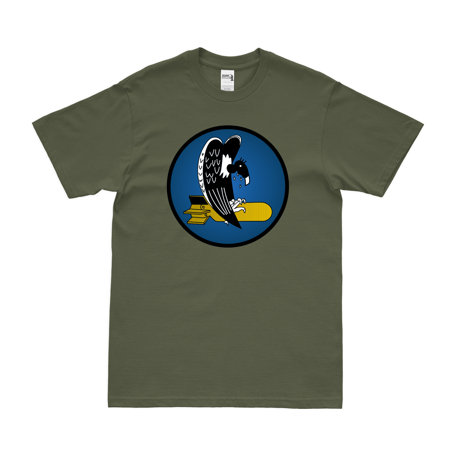740th Bombardment Squadron WW2 USAAF T-Shirt Tactically Acquired Military Green Clean S