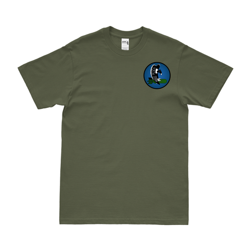 741st Bomb Squadron WW2 Left Chest Emblem T-Shirt Tactically Acquired Military Green Small 