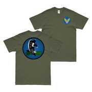 Double-Sided 741st Bomb Squadron WW2 AAF T-Shirt Tactically Acquired Military Green Clean Small