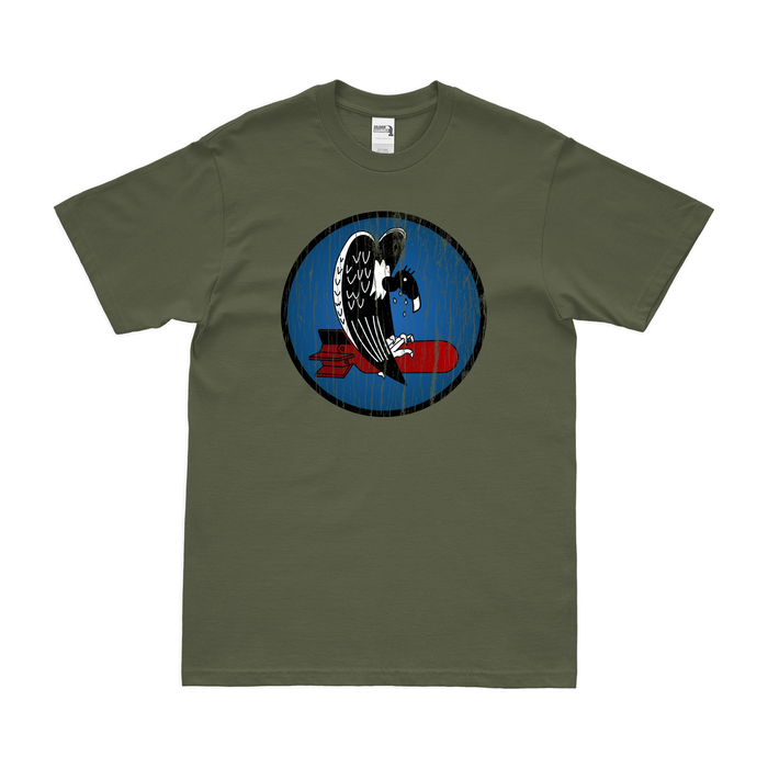 743rd Bombardment Squadron WW2 USAAF T-Shirt Tactically Acquired Military Green Distressed Small