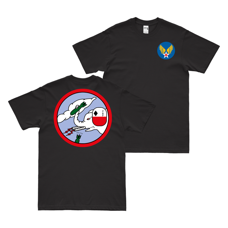 Double-Sided 747th Bomb Squadron WW2 AAF T-Shirt