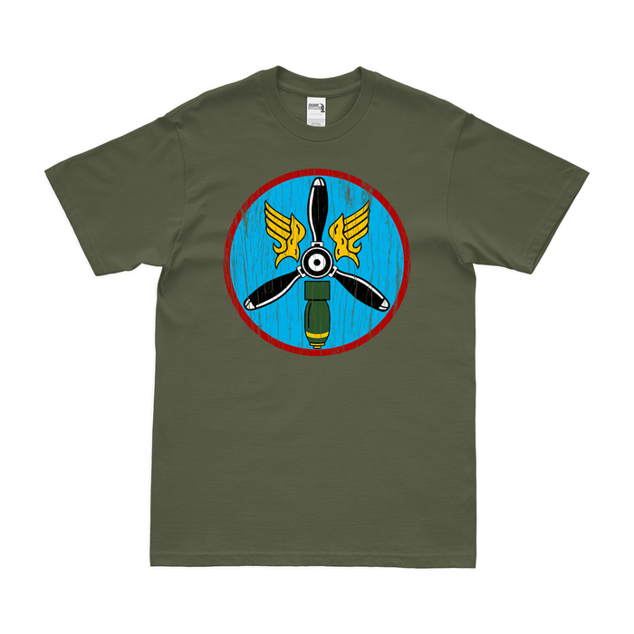 758th Bombardment Squadron WW2 T-Shirt Tactically Acquired Military Green Distressed Small