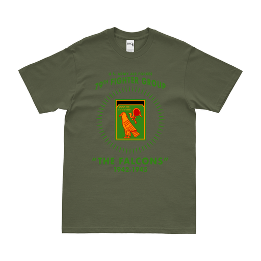 79th Fighter Group WW2 Tribute Legacy T-Shirt Tactically Acquired Military Green Clean Small