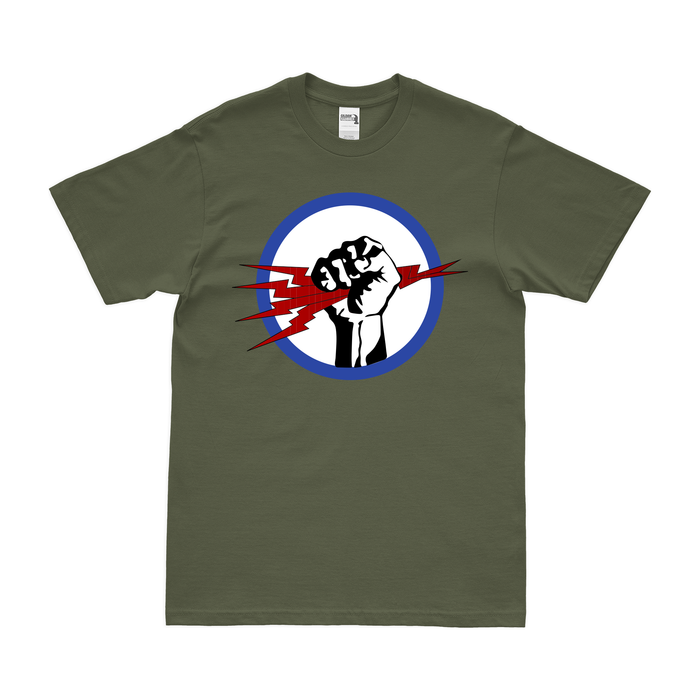 827th Bombardment Squadron WW2 USAAF T-Shirt Tactically Acquired Military Green Clean Small