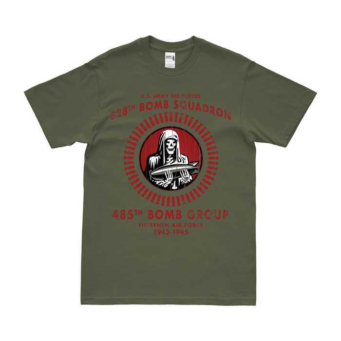 828th Bomb Squadron WW2 Legacy T-Shirt Tactically Acquired Military Green Distressed Small