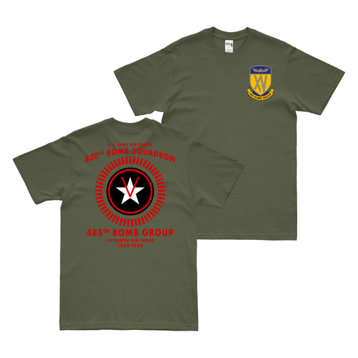 Double-Sided 830th Bomb Squadron WW2 Legacy T-Shirt Tactically Acquired Military Green Small 