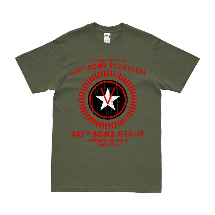 830th Bomb Squadron WW2 Legacy T-Shirt Tactically Acquired Military Green Distressed Small