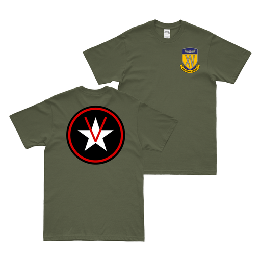 Double-Sided 830th Bomb Squadron Emblem T-Shirt Tactically Acquired Military Green Small 