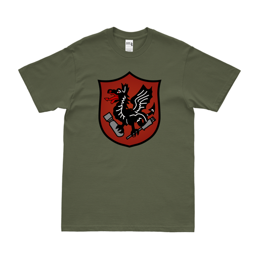 833rd Bombardment Squadron WW2 T-Shirt Tactically Acquired Military Green Clean Small