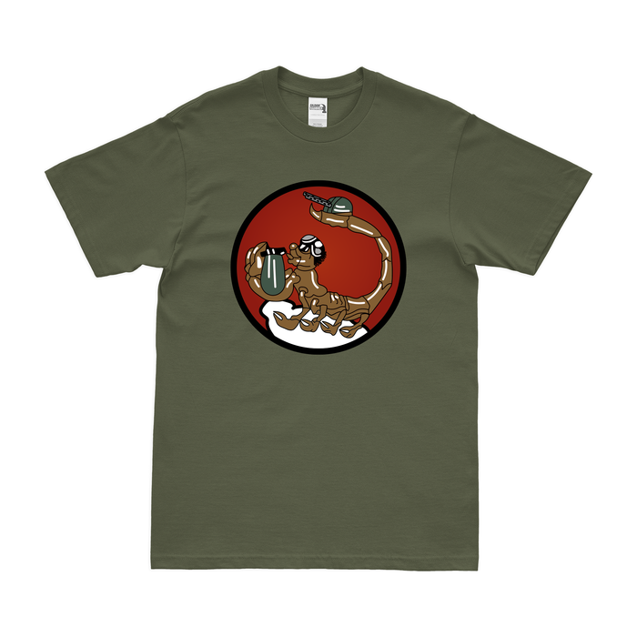 834th Bombardment Squadron WW2 T-Shirt Tactically Acquired Military Green Clean Small