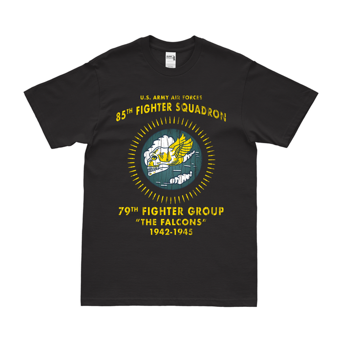 85th Fighter Squadron WW2 Tribute Legacy T-Shirt Tactically Acquired Black Distressed Small