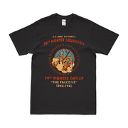 86th Fighter Squadron WW2 Legacy Tribute T-Shirt Tactically Acquired Black Distressed Small